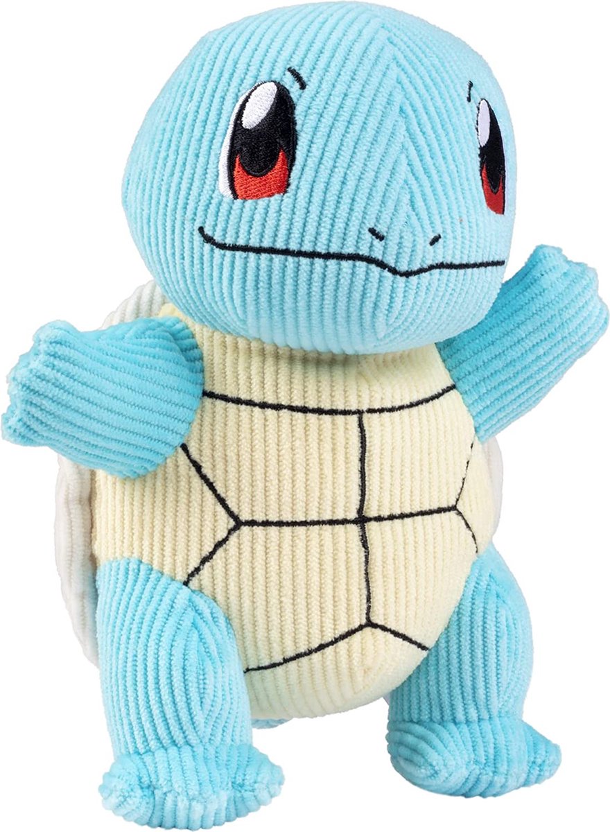 Squirtle Corduroy – Pokémon Pluche Knuffel 21 cm {Pokemon Plush Toy | Speelgoed Knuffeldier Knuffelpop voor kinderen jongens meisjes | Charizard, Bulbasaur, Charmander, Squirtle, Pikachu, Eevee}